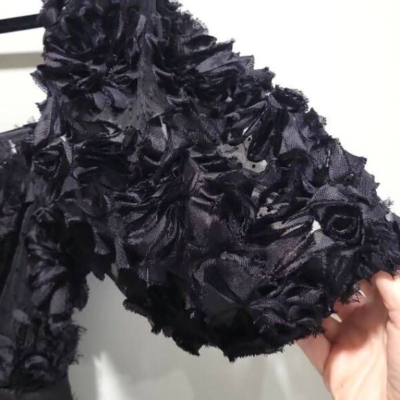 For Love and Lemons Astrid Festival Maxi Dress Black NWT- Size Medium - Picture 6 of 13